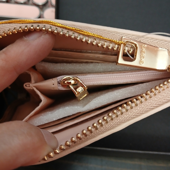 Bebe Cream Studded Women's Wallet - Picture 4 of 5